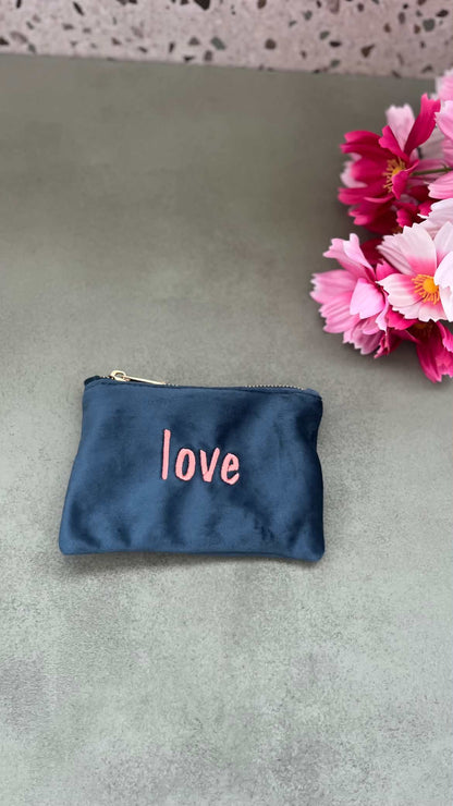 Gepersonaliseerd Fluwelen Tasje klein-Uniek Cadeau met Borduring