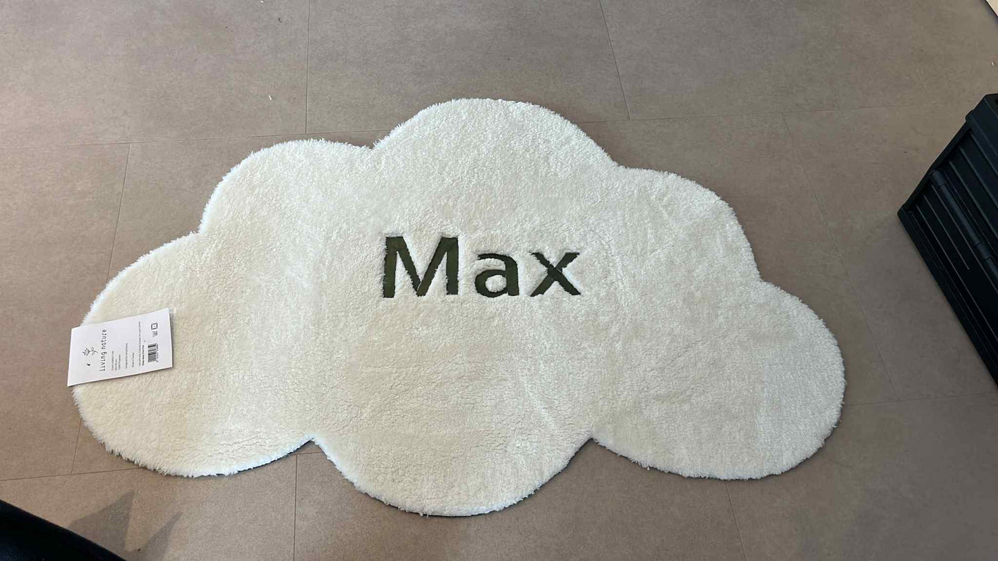 Gepersonaliseerd tapijt met naam geborduurd