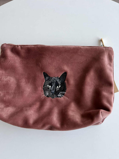 Gepersonaliseerde velvet tas roze of blauw