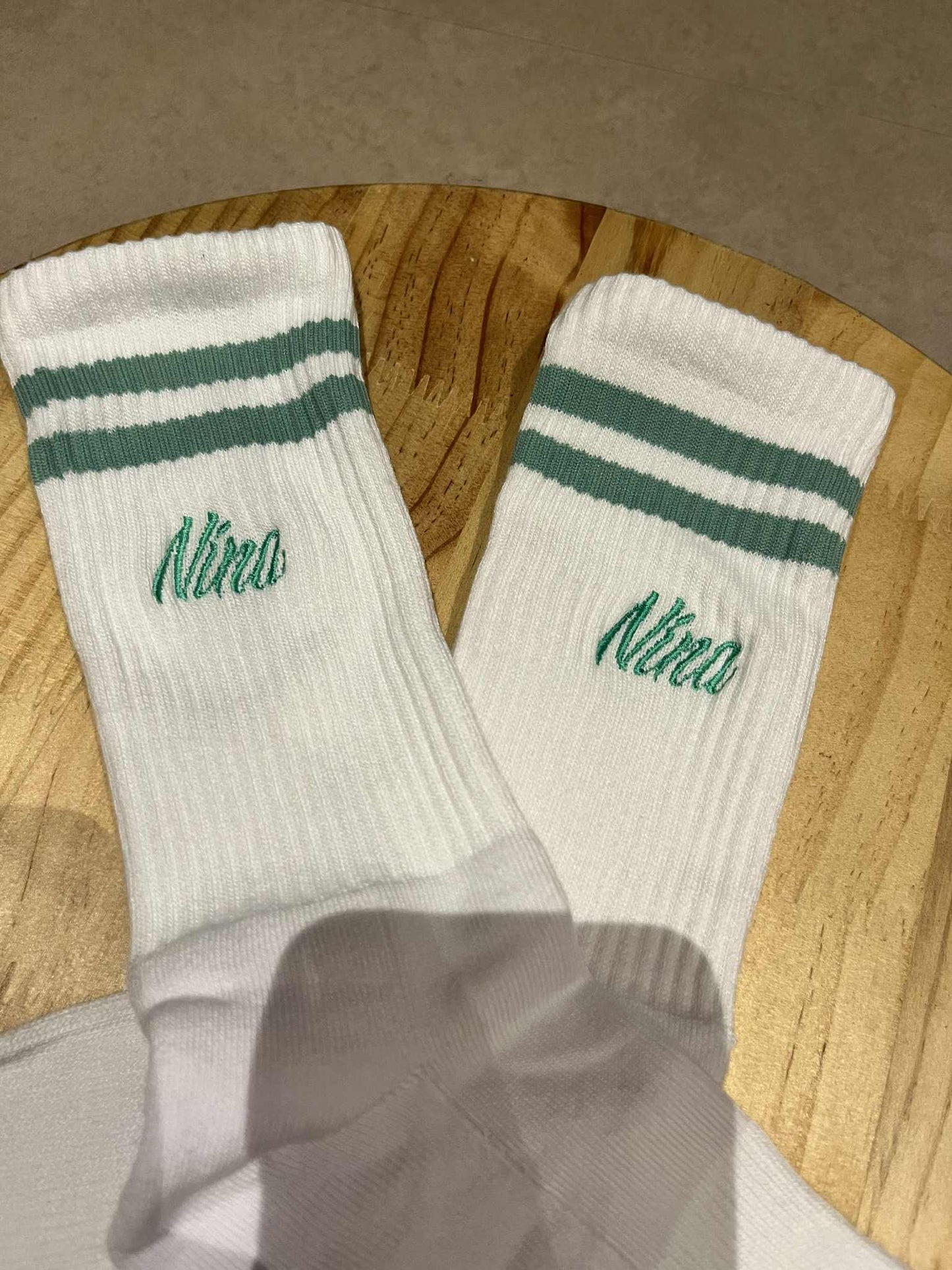 Gepersonaliseerde tennis sokken met tekst of tekening