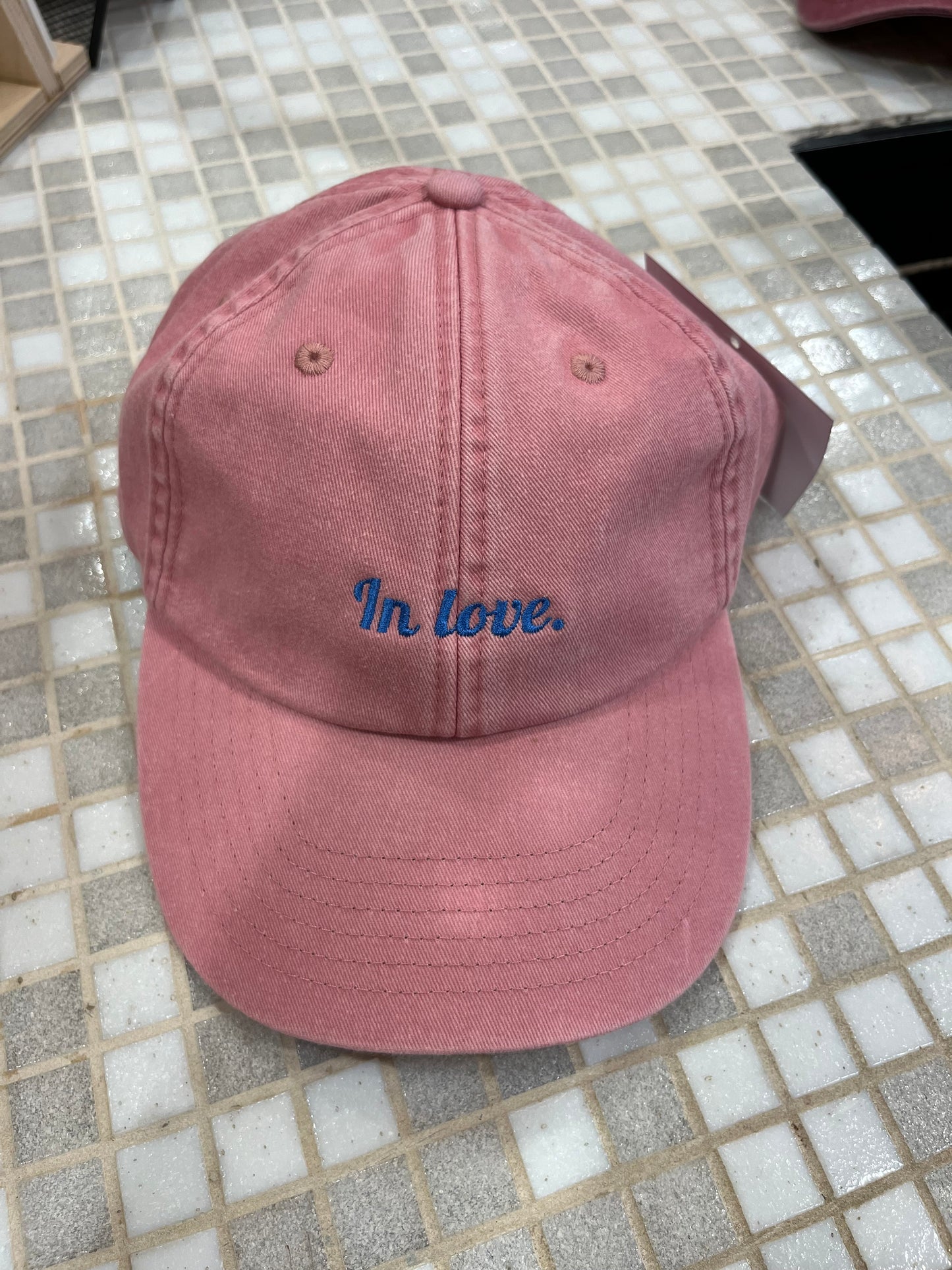 Gepersonaliseerde vintage pet met geborduurde tekst