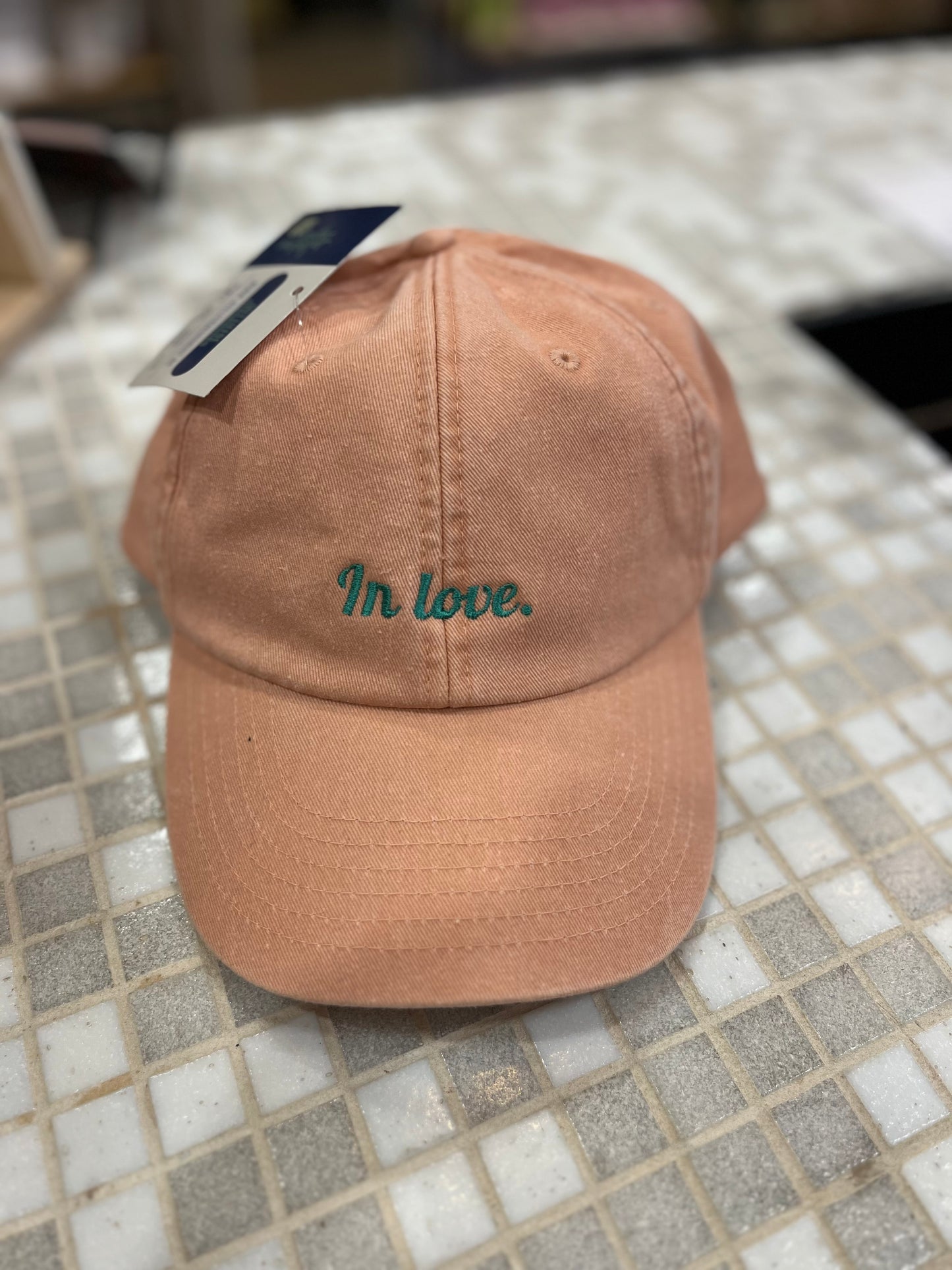 Gepersonaliseerde vintage pet met geborduurde tekst