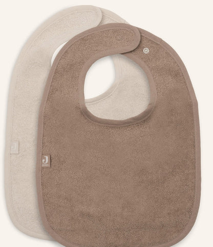 Gepersonaliseerde slabbetjes Badstof - Sand/Milky Coffee - 2 Stuks