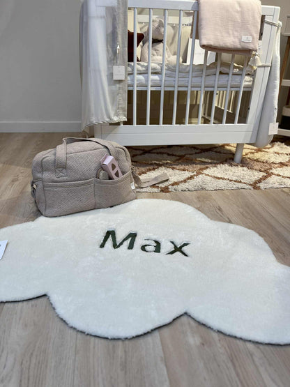 Gepersonaliseerd tapijt met naam geborduurd