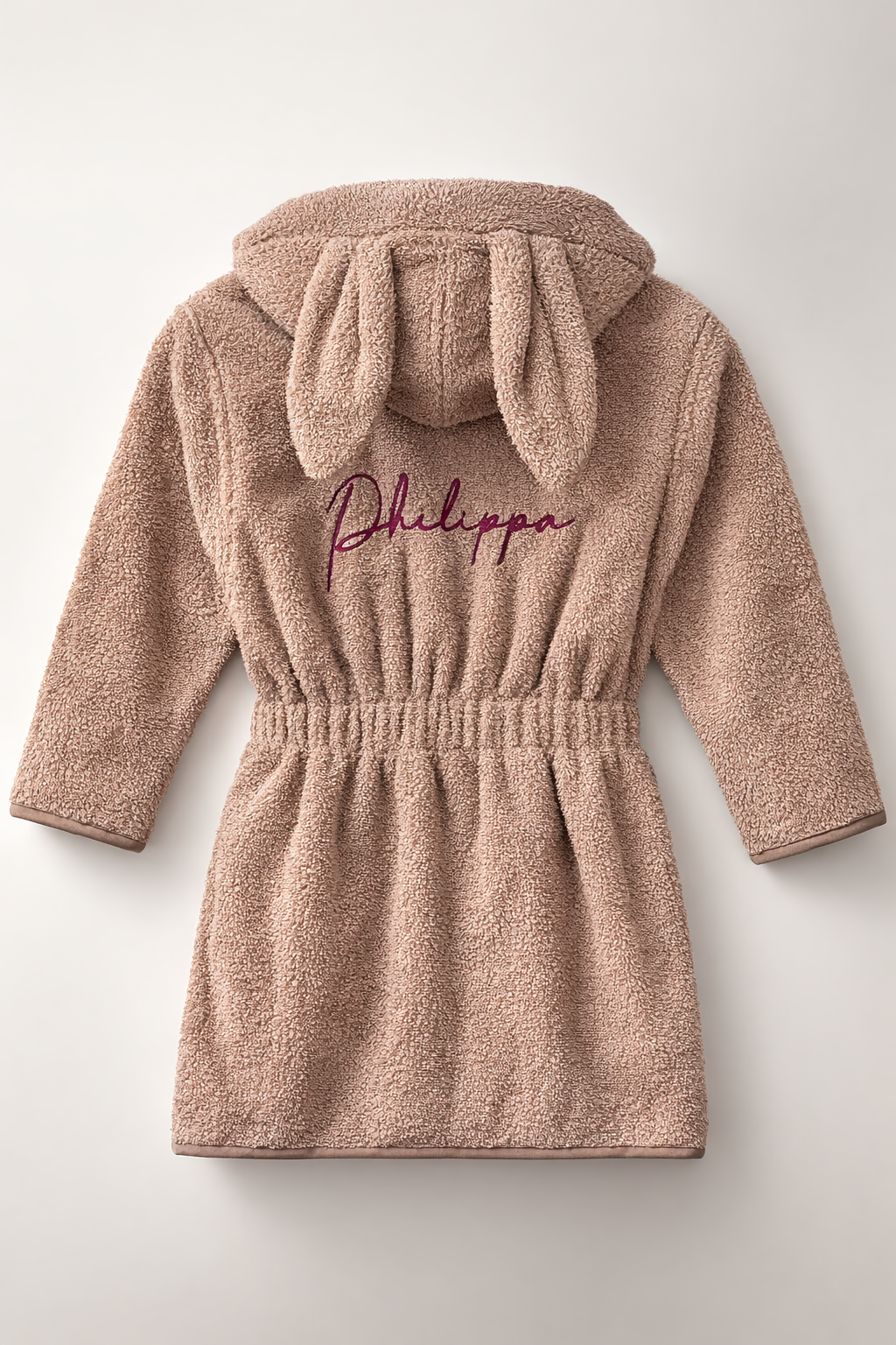 Gepersonaliseerde kinderbadjas met naam geborduurd