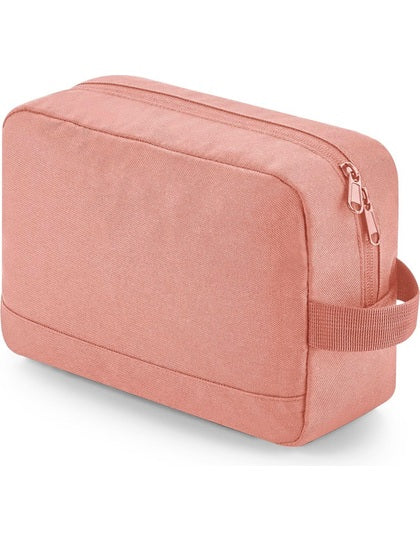 Gepersonaliseerde toilettas geborduurd met naam of lijntekening