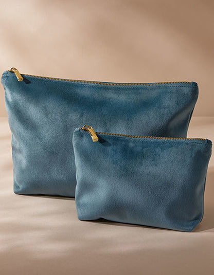 Gepersonaliseerde velvet tas roze of blauw