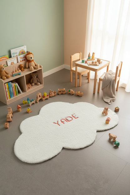 Gepersonaliseerd Tapijt met Naam Geborduurd ideaal voor de Babykamer